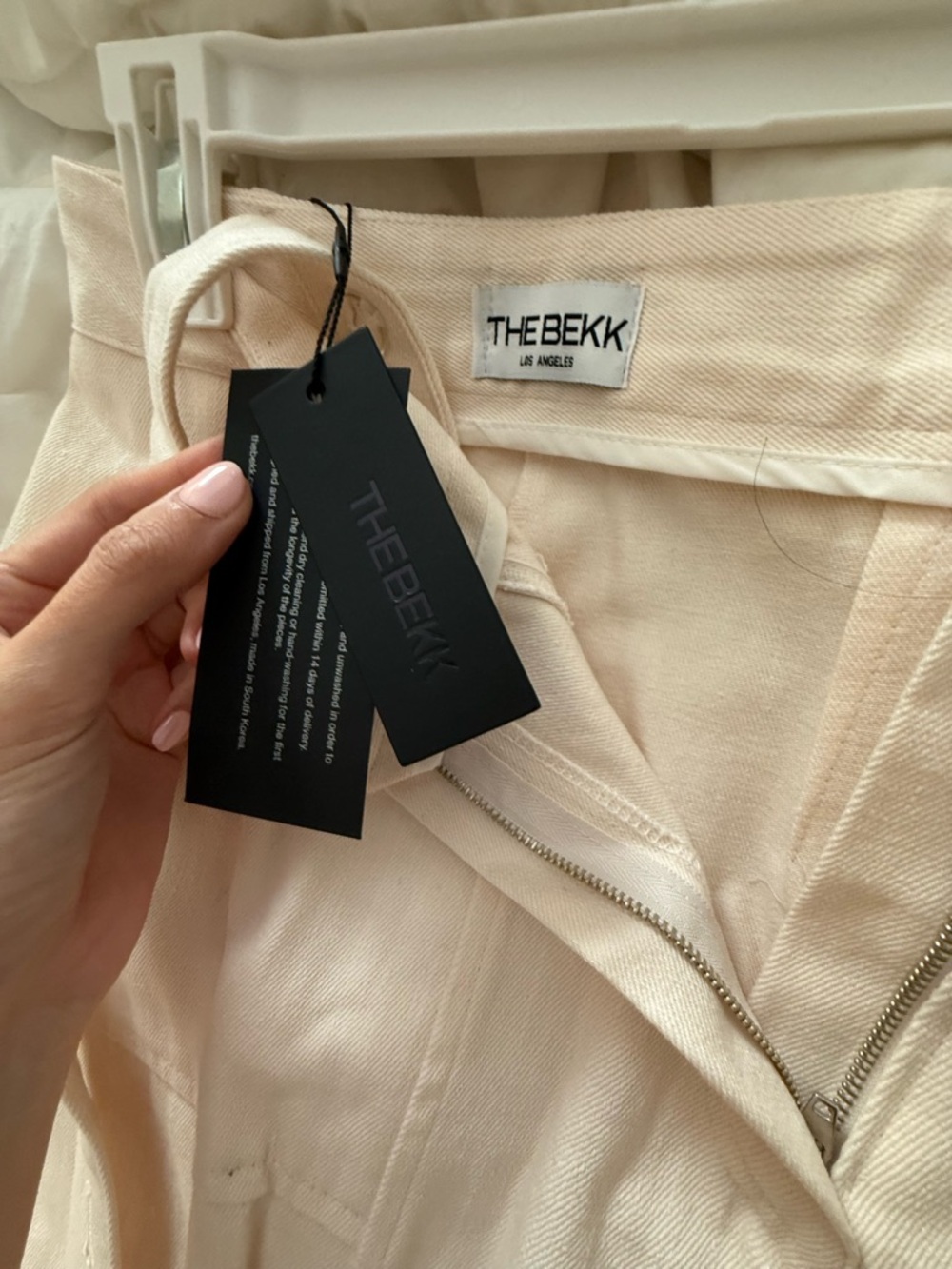 THE BEKK Straight Leg Pants in Cream